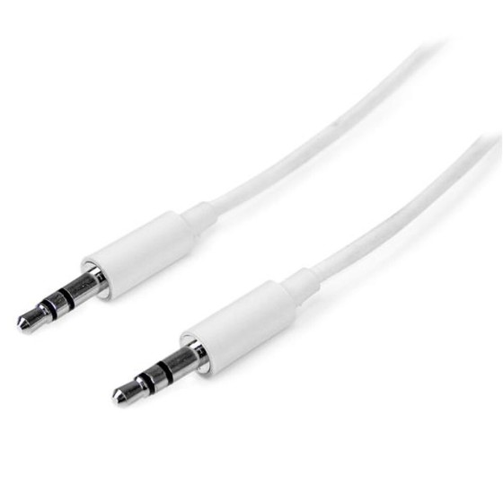 Câble Audio Jack (3,5 mm) Startech MU3MMMSWH            3 m Blanc