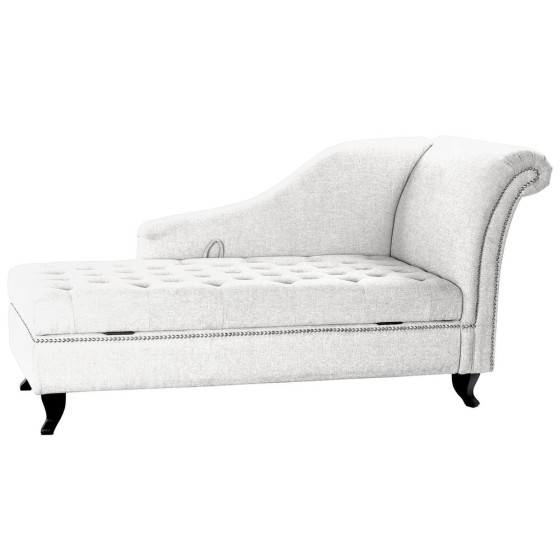 Canapé chaise longue DKD Home Decor Gris clair Métal Bois Polyester (165.5 x 69 x 83 cm)