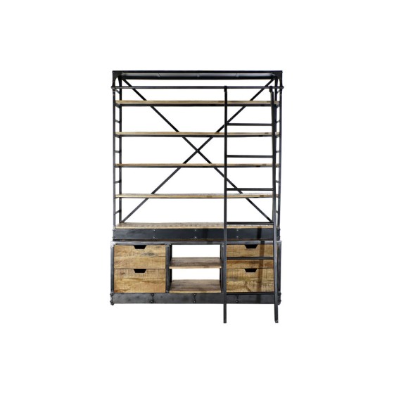 Étagère DKD Home Decor Noir Bois Métal (164 x 47 x 226 cm)