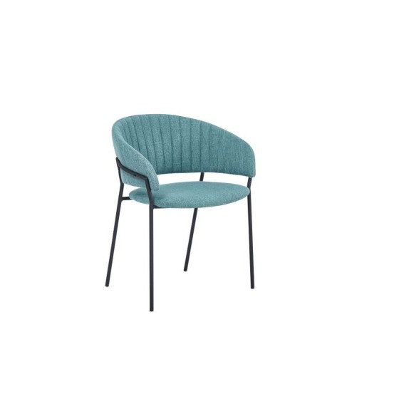 Chaise de Salle à Manger DKD Home Decor Vert Polyester Métal (59 x 53.5 x 74 cm)