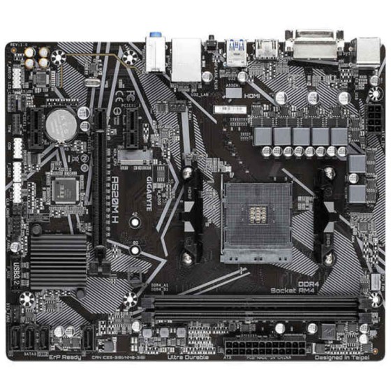 Carte Mère Gigabyte A520M H mATX AM4