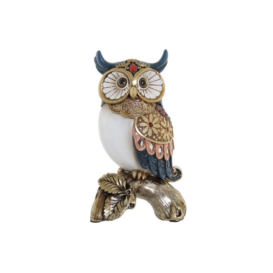 Figurine Décorative DKD Home Decor Hibou Doré Résine (10 x 7 x 17 cm)