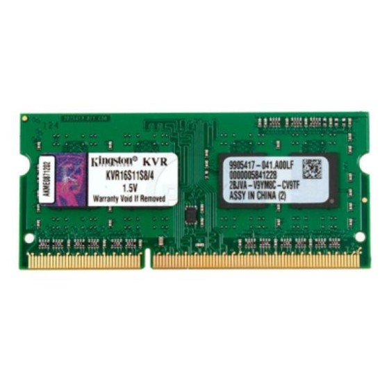 Mémoire RAM Kingston IMEMD30096 KVR16S11S8/4 4 GB 1600 MHz DDR3-PC3-12800