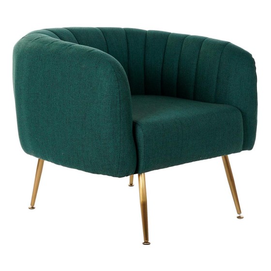 Fauteuil DKD Home Decor Vert Polyester Métal (81 x 75 x 73 cm)