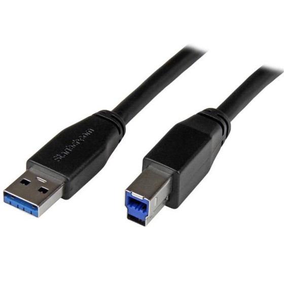 Câble USB A vers USB B Startech USB3SAB5M            Noir