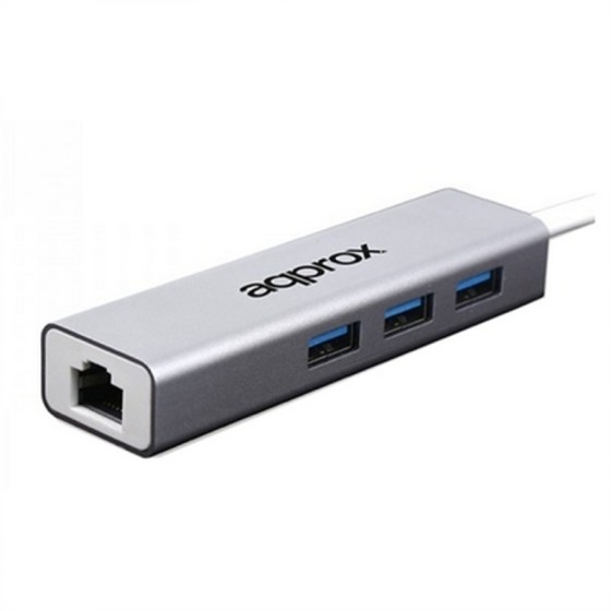 Adapteur réseau approx! APPC07GHUB LAN 10/100/1000 USB 3.0 Gris