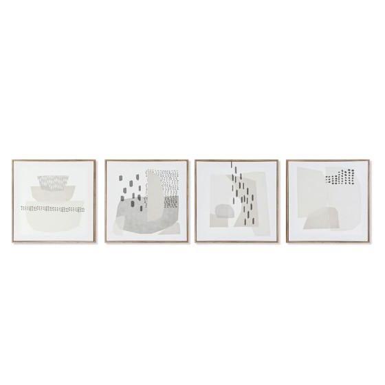 Cadre DKD Home Decor Abstrait (4 pcs) (40 x 3 x 40 cm)