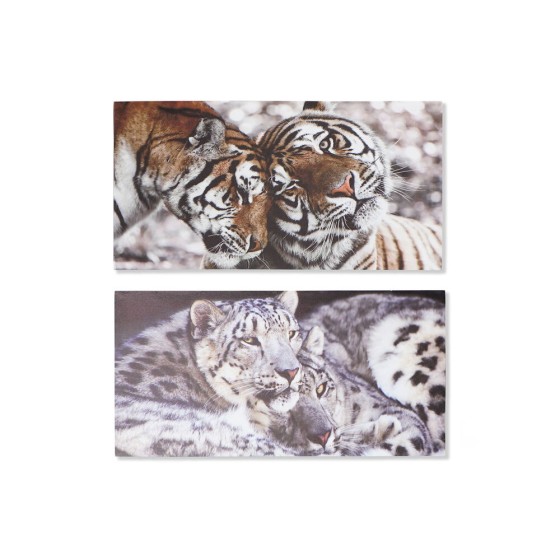 Cadre DKD Home Decor Tigre (80 x 1.8 x 40 cm) (2 pcs)