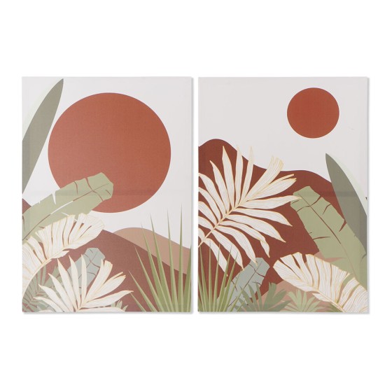 Cadre DKD Home Decor Tropical (50 x 1.8 x 70 cm) (2 pcs)