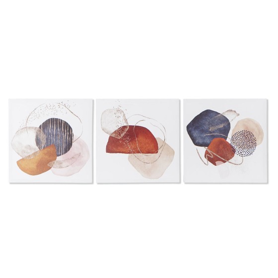 Cadre DKD Home Decor Abstrait (50 x 1.8 x 50 cm) (3 pcs)