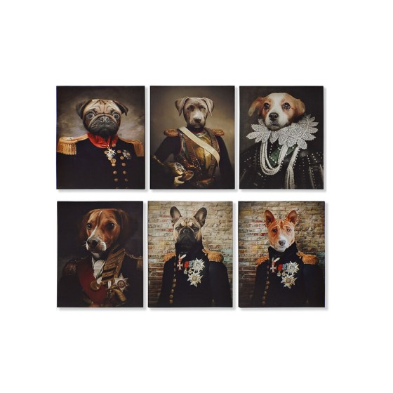 Cadre DKD Home Decor Chien (40 x 1.8 x 50 cm) (6 pcs)