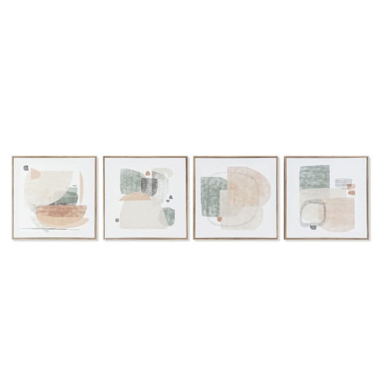 Cadre DKD Home Decor Abstrait (4 pcs) (40 x 3 x 40 cm)