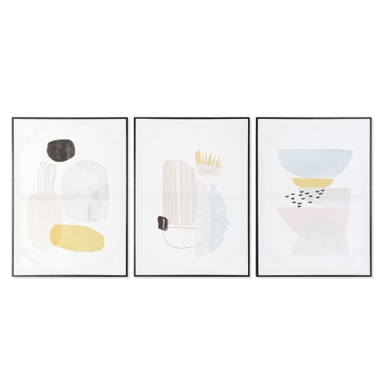 Cadre DKD Home Decor Abstrait (3 pcs) (50 x 3 x 70 cm)