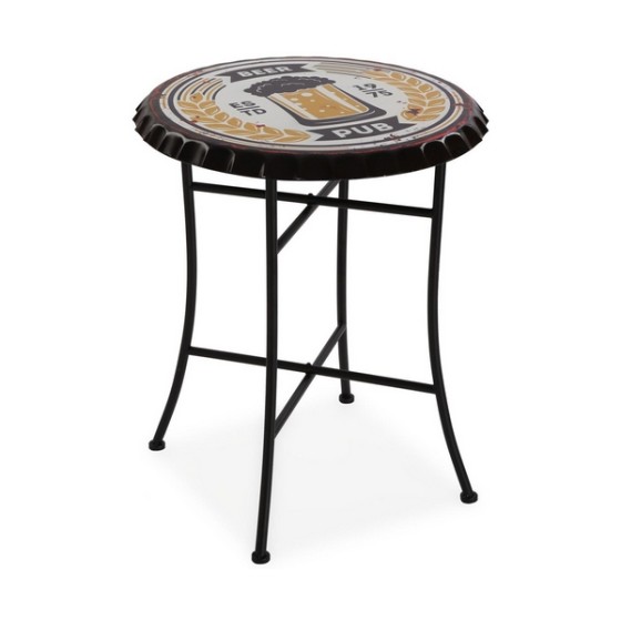 Table d'appoint Beer Vintage Bois Métal (60 x 71 x 60 cm)