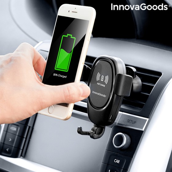 Support pour téléphone portable avec chargeur de voiture sans fil Wolder InnovaGoods