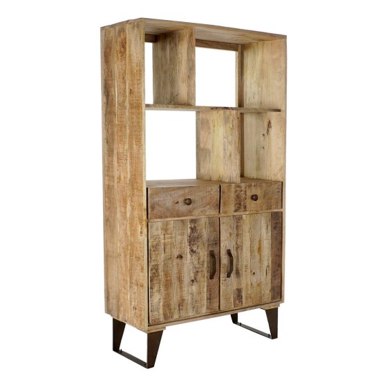 Étagère DKD Home Decor Métal Bois de manguier (95 x 40 x 170 cm)