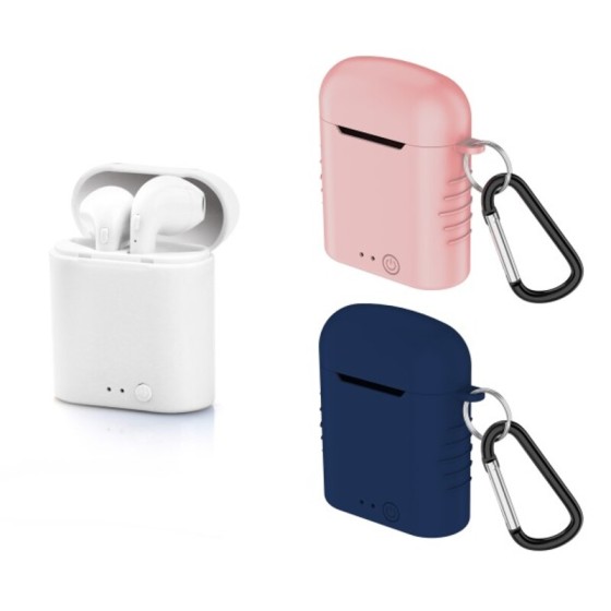 Casques Bluetooth avec Microphone Contact Twins Mini 400 mAh Blanc