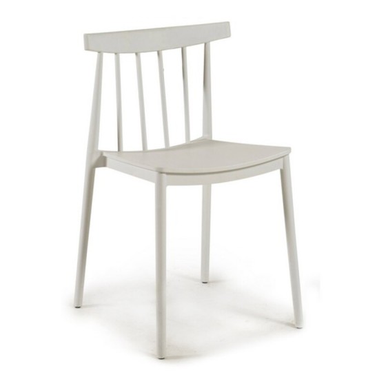 Chaise de Salle à Manger Blanche Plastique (49 x 78 x 45 cm)