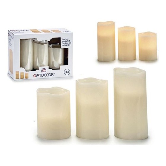 Ensemble de Bougies (3 Pièces) LED