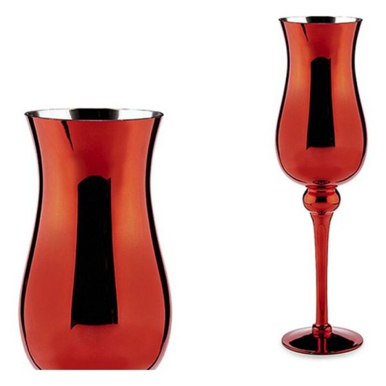 Bougeoir Verre Rouge