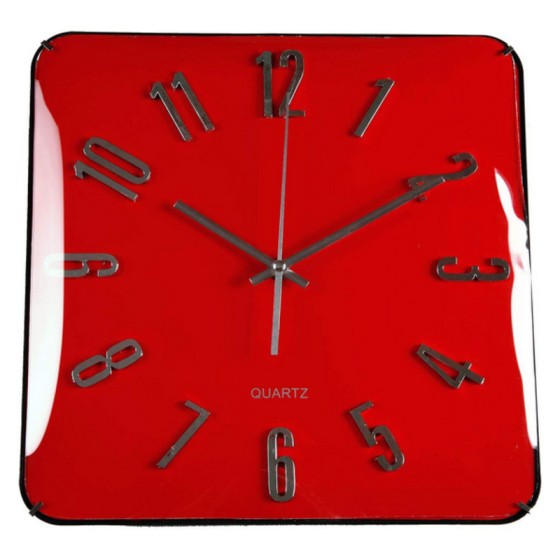 Horloge Murale Rouge Verre...