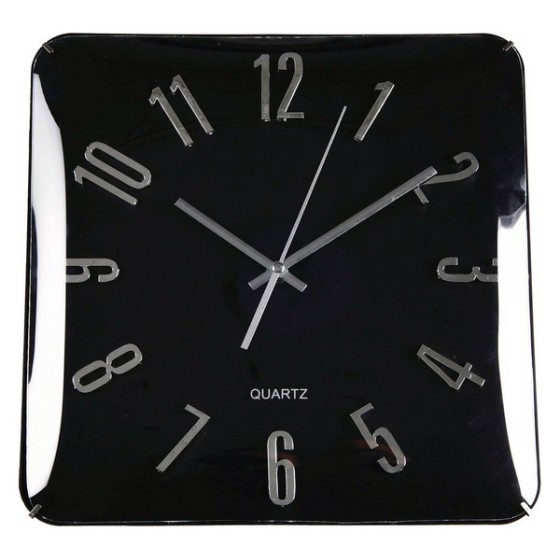 Horloge Murale Noir Verre...