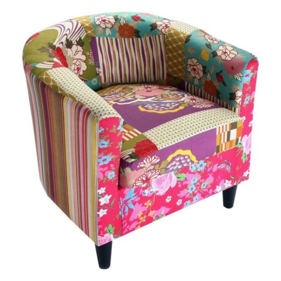 Fauteuil Patchwork  Coton (62 X 56 x 64 cm)