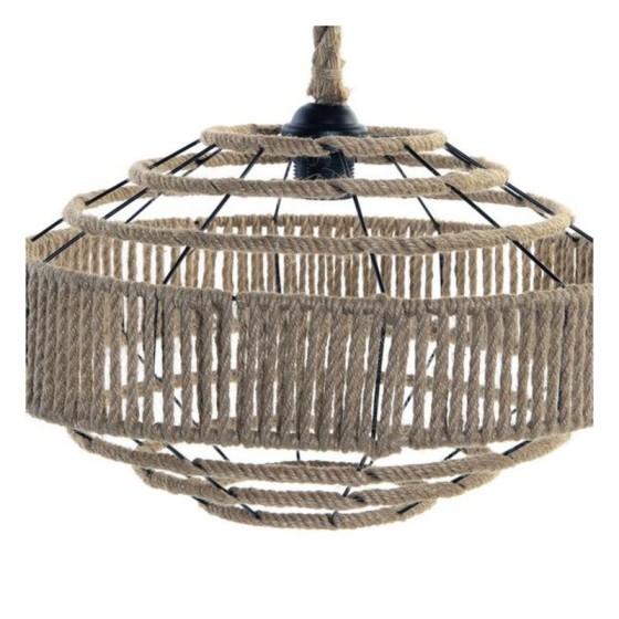 Suspension DKD Home Decor Métal Corde Rotin (40 x 40 x 25 cm)