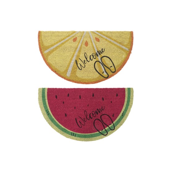 Paillasson DKD Home Decor Fruits Multicouleur Fibre (2 pcs) (90 x 50 x 1.5 cm)