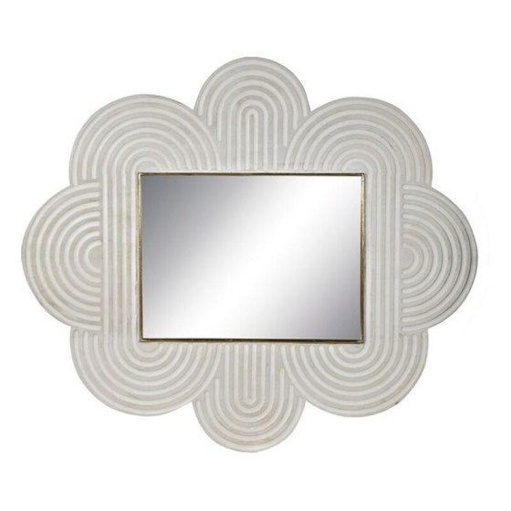 Miroir mural DKD Home Decor Blanc Bois de manguier (122 x 4 x 106 cm)