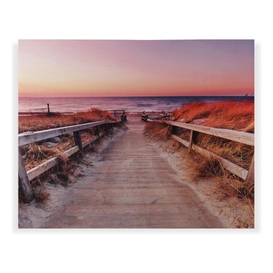 Cadre Plage Toile Bois MDF (3 x 80 x 100 cm)