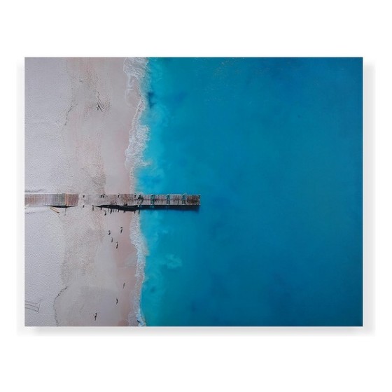 Cadre Plage Toile Bois MDF (3 x 80 x 100 cm)