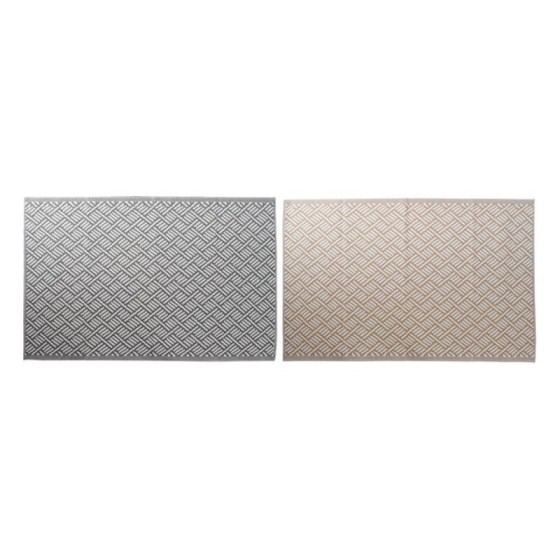 Tapis DKD Home Decor Gris Polypropylène (PP) (2 pcs)