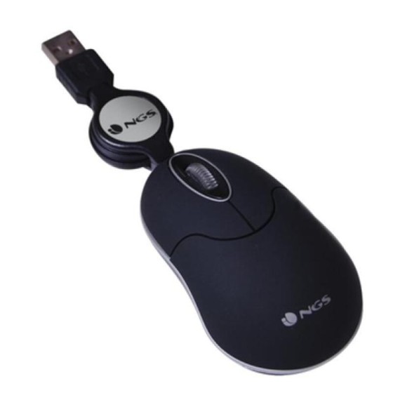 Souris Optique Rétractable NGS SINBLACK 1000 dpi Noir