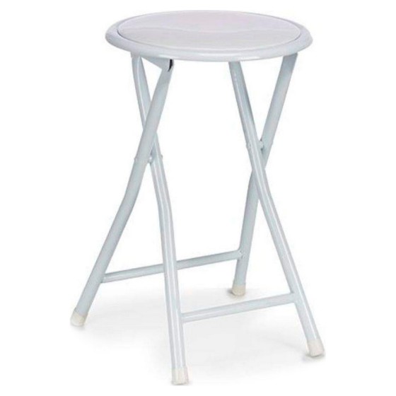 Tabouret Pliant Blanc PVC...