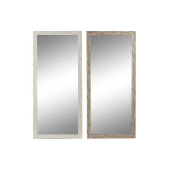 Miroir mural DKD Home Decor Blanc Verre polystyrène (2 pcs) (148 x 2 x 60 cm)