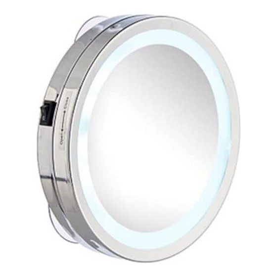 Miroir Grossissant avec LED Argent (16,5 x 4 x 16,5 cm)