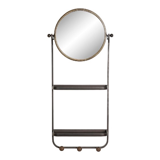 Étagère DKD Home Decor S3014014 Verre Noir Doré Métal (44.5 x 15 x 96.5 cm)