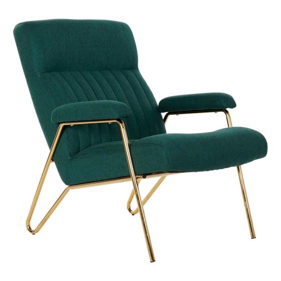 Fauteuil DKD Home Decor Vert Polyester Métal (69 x 90 x 90 cm)