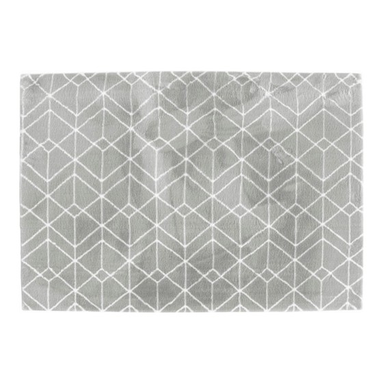 Tapis DKD Home Decor Gris clair Polyester (120 x 160 x 1 cm)