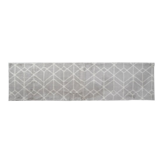 Tapis DKD Home Decor Gris clair Polyester (60 x 240 x 1 cm)