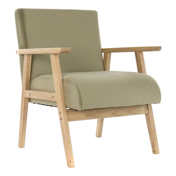 Fauteuil DKD Home Decor Vert Polyester Bois MDF (62 x 62 x 77 cm)