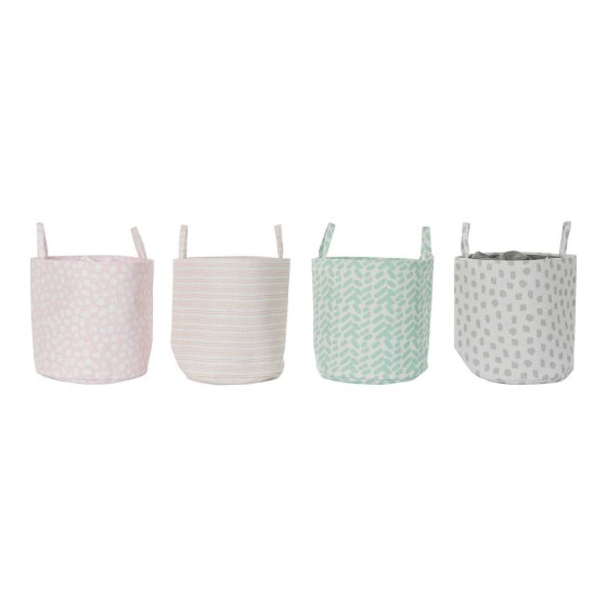 Panier à linge DKD Home Decor Polyester (4 pcs) (35 x 35 x 38 cm)