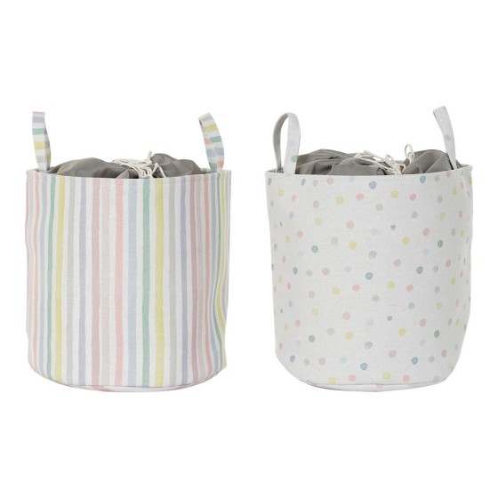 Panier à linge DKD Home Decor Polyester (2 pcs) (35 x 35 x 38 cm)