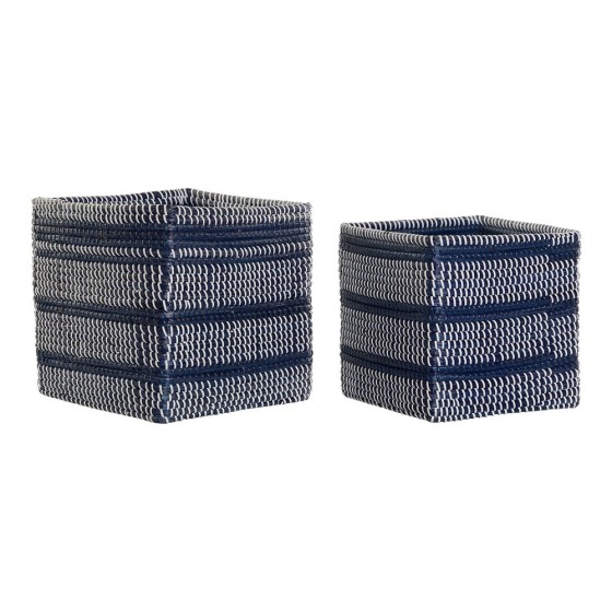 Set de basket DKD Home Decor Fibre Arabe (2 pcs) (32.5 x 32.5 x 30 cm) (26,5 x 26,5 x 25 cm)