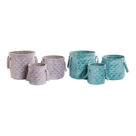 Set de basket DKD Home Decor Polyester Glam (2 pcs)