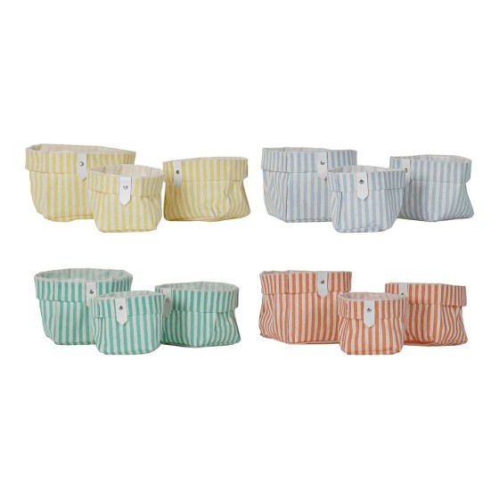 Set de basket DKD Home Decor Polyester Coton (4 pcs)