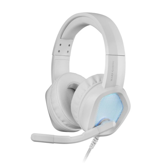 Casque avec Microphone Gaming Mars Gaming ‎MH320W LED RGB Stéréo Gris