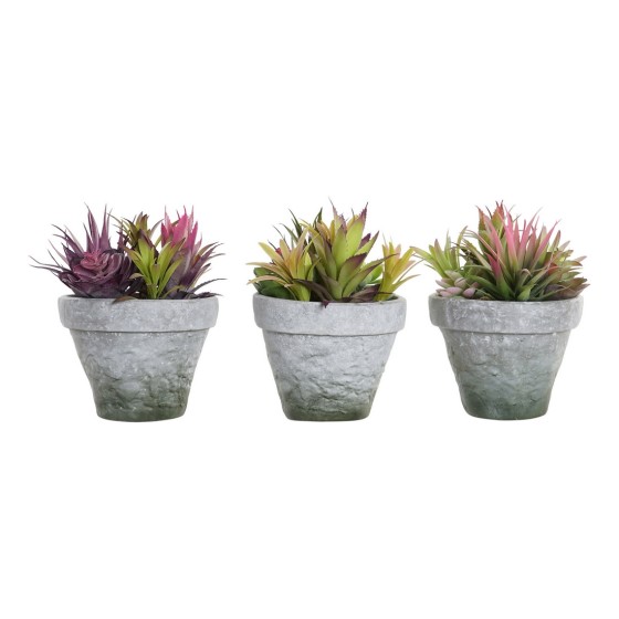 Plante décorative DKD Home Decor Grès Polypropylène (PP) EVA (3 pcs) (20 x 19 x 22 cm)