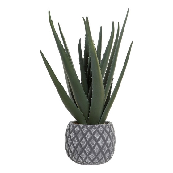 Plante décorative DKD Home Decor Aloe Vera Polyéthylène Grès (20 x 20 x 47 cm)